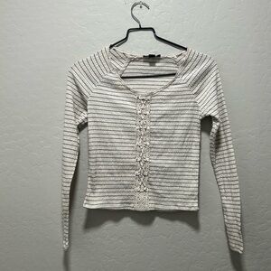 American Eagle ribbed raglan long sleeve top